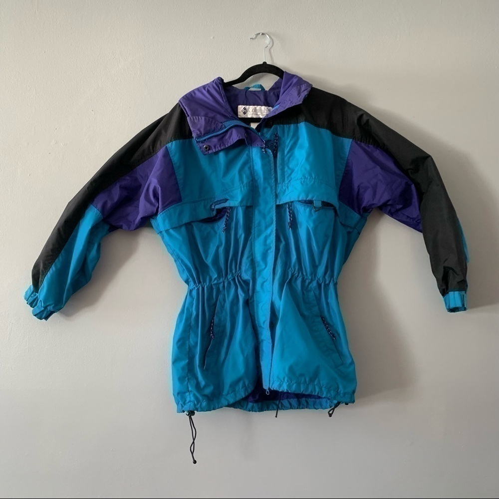 VINTAGE Columbia 90s color jacket